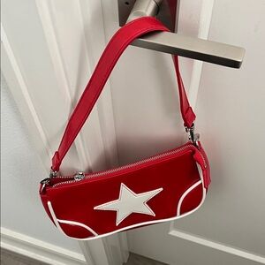 Urban Outfitters Silence + Noise Red and White Star Shoulder Bag
